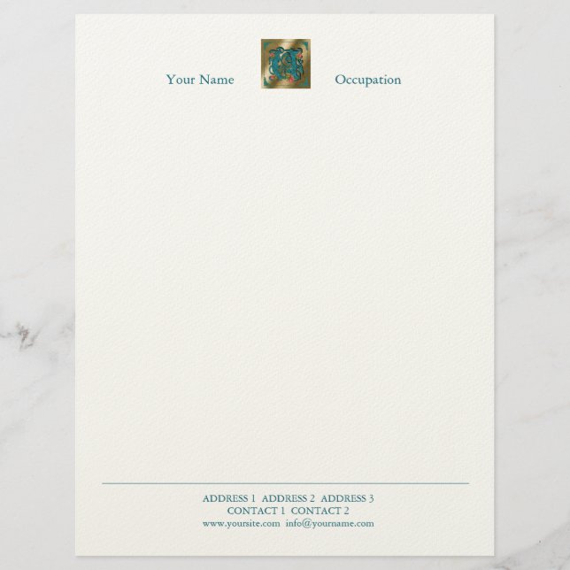 Antique Brev U - Letterhead Brevhuvud (Framsida)