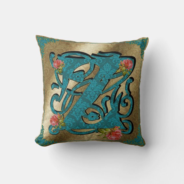 Antique Brev Z - Pillow Kudde (Framsida)