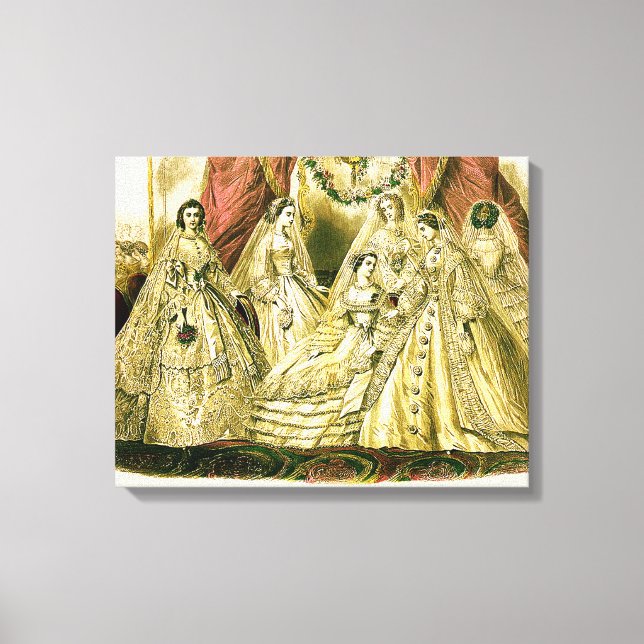 Antique Bride Vintage bröllop Canvastryck (Framsida)