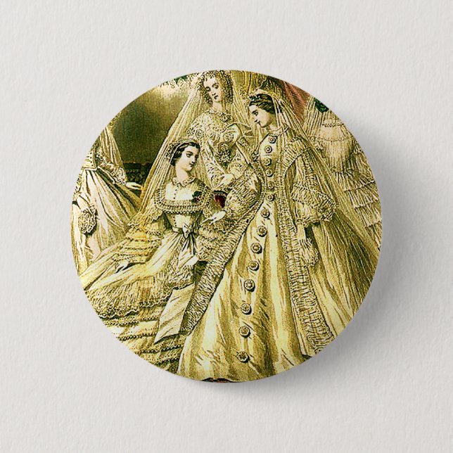 Antique Bride Vintage bröllop Knapp (Framsida)