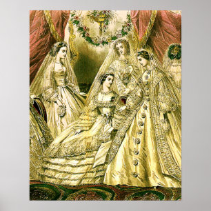 Antique Bride Vintage bröllop Poster