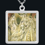 Antique Bride Vintage bröllop Silverpläterat Halsband<br><div class="desc">Denna vackra antika bild skapades 1861 och visade en brud omgiven av hennes brudens sida. Ett vackert tillägg för vilken brud som helst!</div>