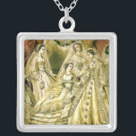 Antique Bride Vintage bröllop Silverpläterat Halsband<br><div class="desc">Denna vackra antika bild skapades 1861 och visade en brud omgiven av hennes brudens sida. Ett vackert tillägg för vilken brud som helst!</div>