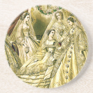 Antique Bride Vintage bröllop Underlägg
