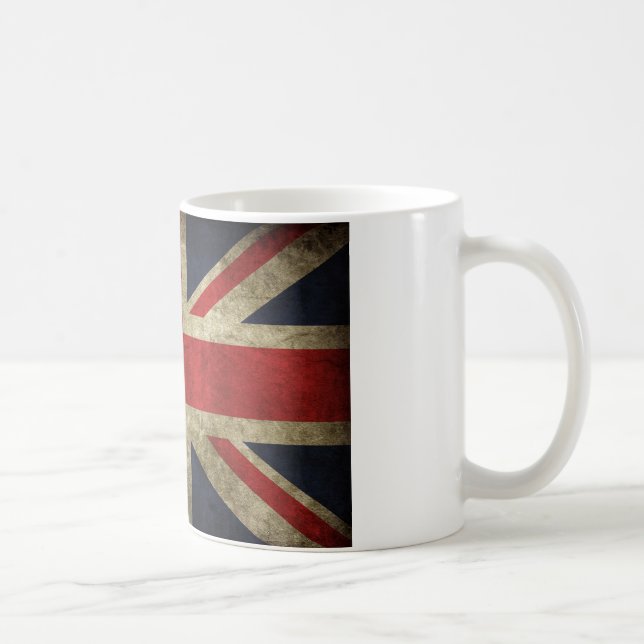 Antique British Union Jack Flagga UK Kaffemugg (Höger)