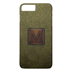Antique bronze Leather look Monogram