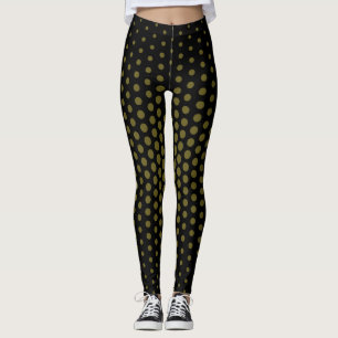 Antique Bronze Techno Dot Mönster Leggings