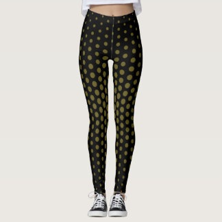 Antique Bronze Techno Dot Mönster Leggings