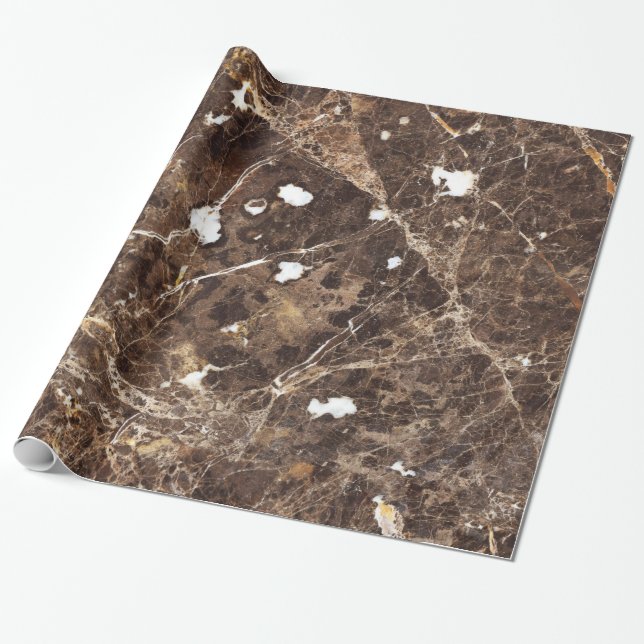 Antique Brown Marble Stone Presentpapper (Utrullad)