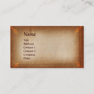 ANTIQUE BROWN PARCHMENT VISITKORT