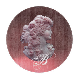 ANTIQUE CAMEO,DAM MED DRUVMONOGRAM