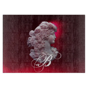 ANTIQUE CAMEO,DAM MED DRUVMONOGRAM