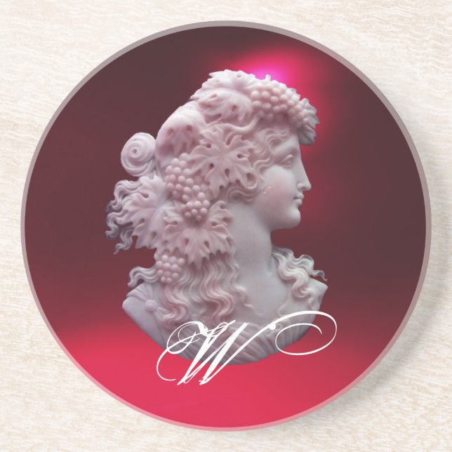 ANTIQUE CAMEO,DAM MED DRUVMONOGRAM UNDERLÄGG (Framsidan)