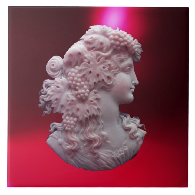 ANTIQUE CAMEO,DAM MED DRUVOR KAKELPLATTA (Framsidan)