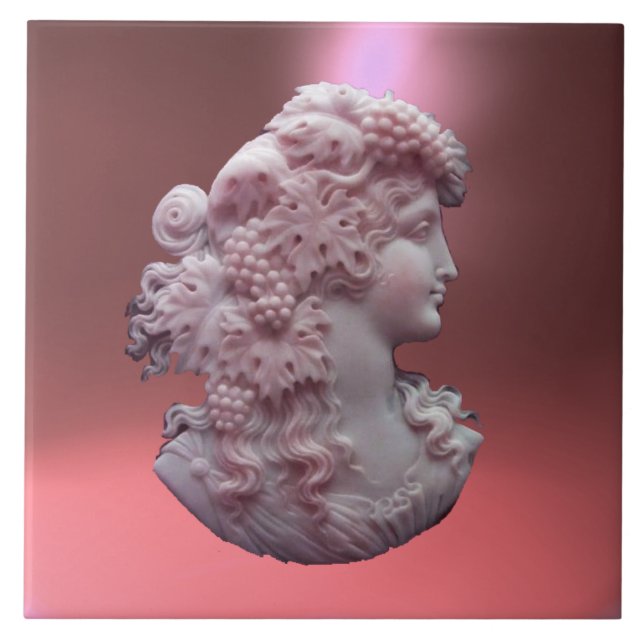 ANTIQUE CAMEO,DAM MED DRUVOR KAKELPLATTA (Framsidan)