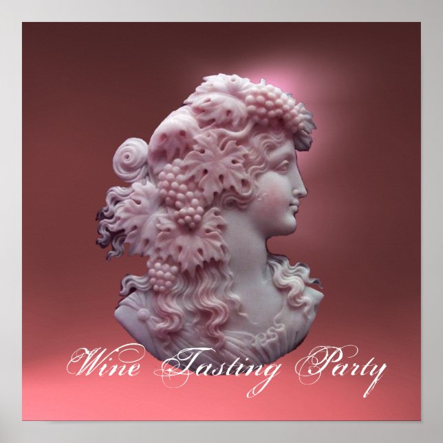 ANTIQUE CAMEO, DAM MED DRUVOR OCH GRAPEVINER POSTER (Framsidan)