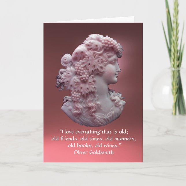 ANTIQUE CAMEO,DAM MED DRUVOR,VIN OT KORT (Framsida)