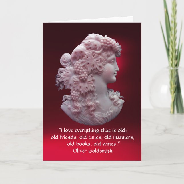 ANTIQUE CAMEO,DAM MED DRUVOR,VIN OT KORT (Framsida)
