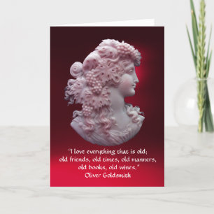 ANTIQUE CAMEO,DAM MED DRUVOR,VIN OT KORT