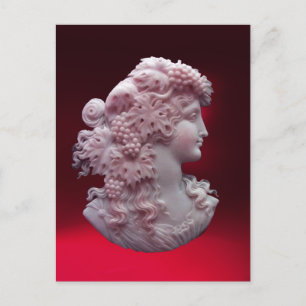 ANTIQUE CAMEO,DAM MED DRUVOR VYKORT