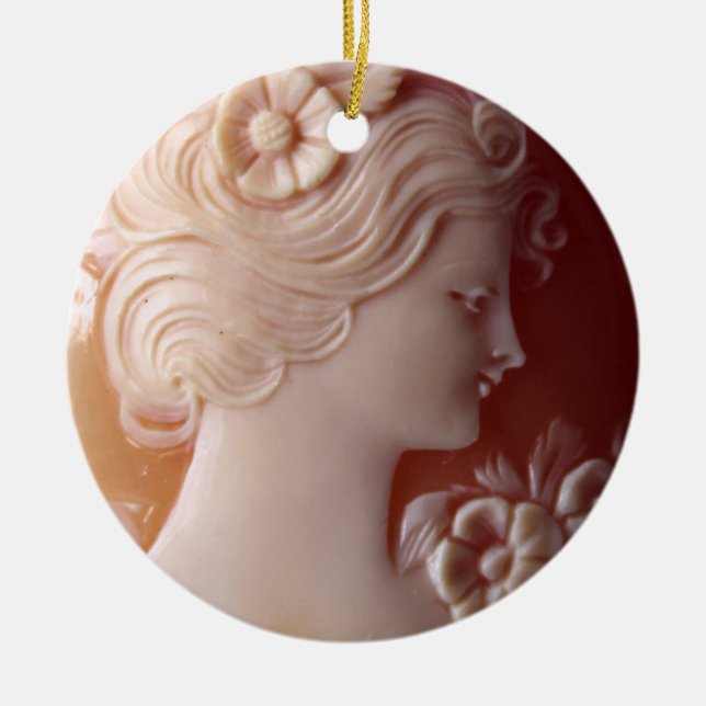 Antique Cameo Julgransprydnad Keramik (Framsidan)