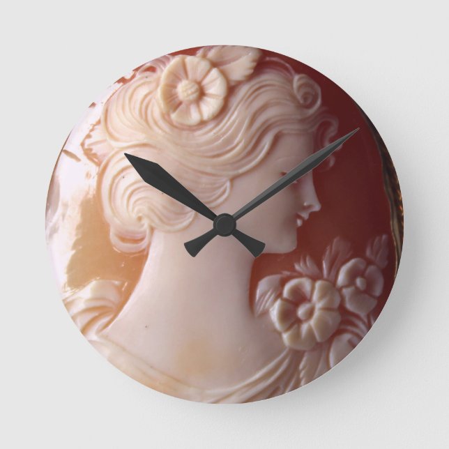 Antique Cameo Rund Klocka (Framsida)
