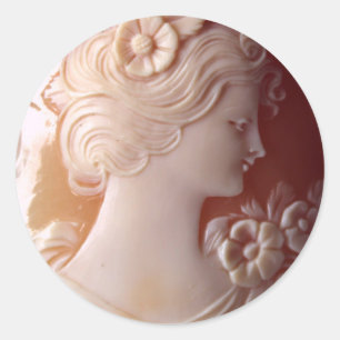 Antique Cameo Runt Klistermärke
