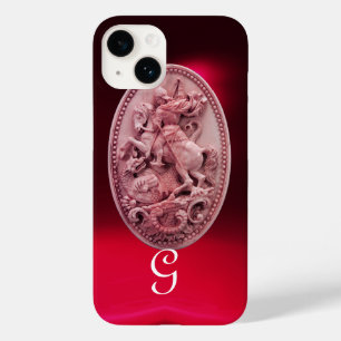 ANTIQUE CAMEO/SAINT GEORGE OCH DRAGON MONOGRAM