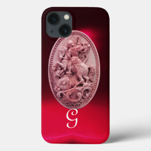 ANTIQUE CAMEO/SAINT GEORGE OCH DRAGON MONOGRAM