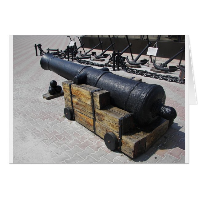 Antique Cannon Hälsningskort (Framsidan Horizontal)
