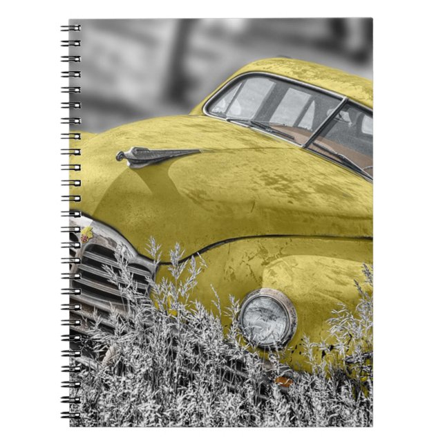 Antique Car Anteckningsbok Med Spiral (Framsidan)