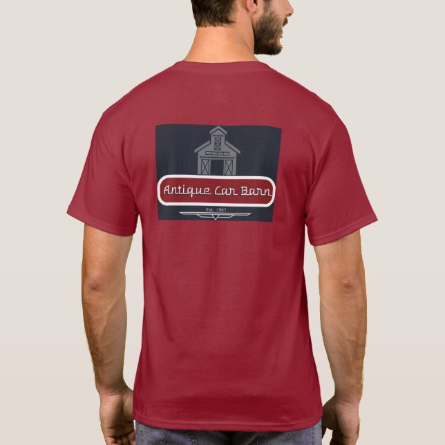 Antique Car Barn T Shirt - Back Logotyp (Baksida)