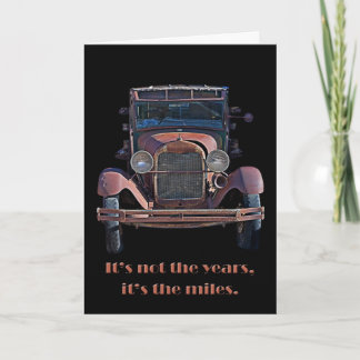 Antique Car Birthday Card Kort