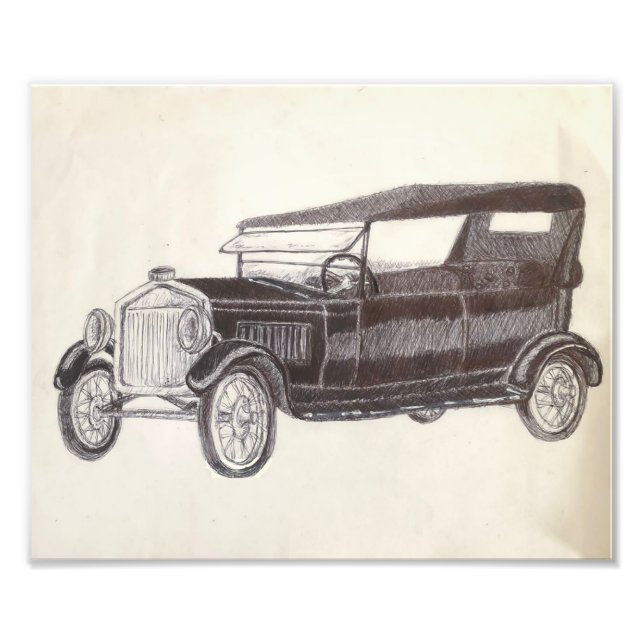 Antique car fototryck (Framsidan)