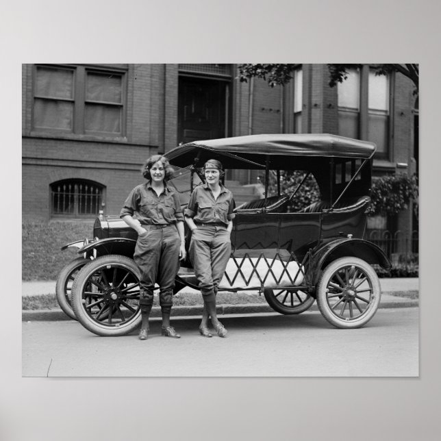 Antique Car Girls, 1920-talet Poster (Framsidan)