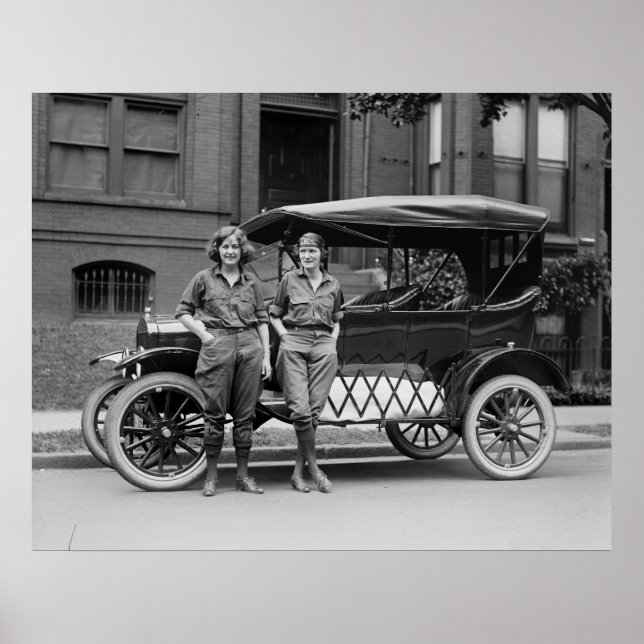 Antique Car Girls, 1920-talet Poster (Framsidan)