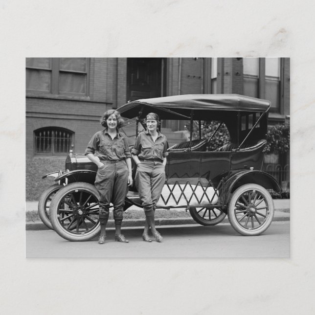 Antique Car Girls, 1920-talet Vykort (Framsida)