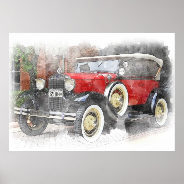 Antique Car Poster (Framsidan)
