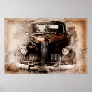 Antique Car Poster