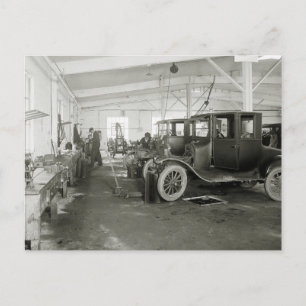 Antique Car Repair Garage, tidigt 1900-talet Vykort