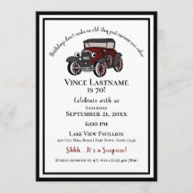 Antique Car Surprise Birthday