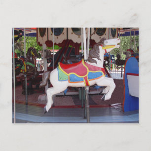 Antique Carousel Horse Vykort