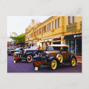 Antique Cars on Visning at Land Klubb Plaza KC Vykort