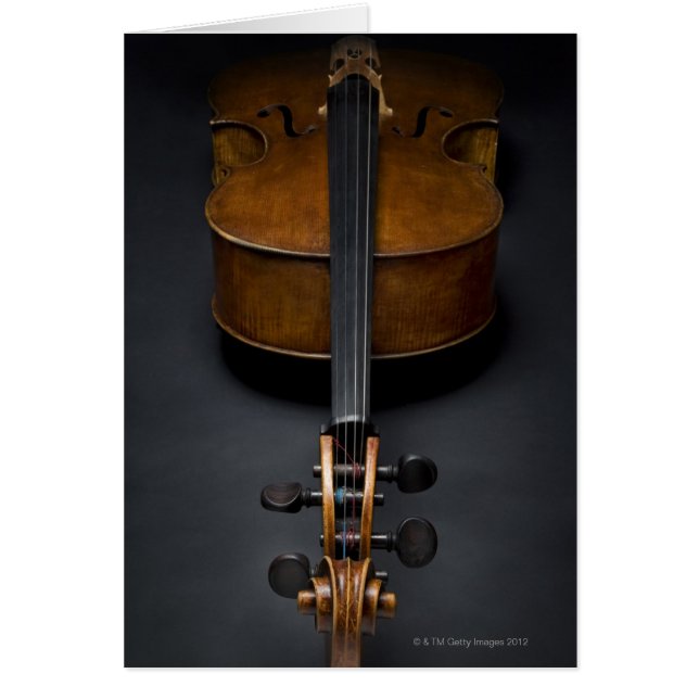 Antique Cello Hälsningskort (Framsidan)