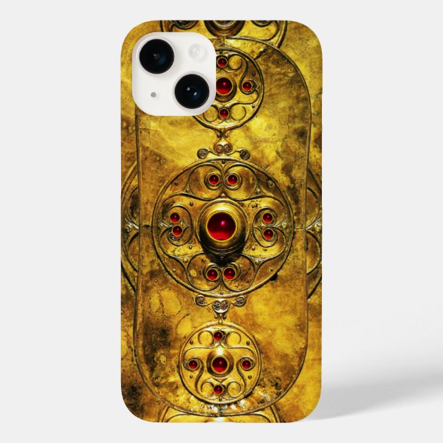ANTIQUE CELTIC WARRIOR SHIELE WITH RUBY GEM STONES (Baksida)