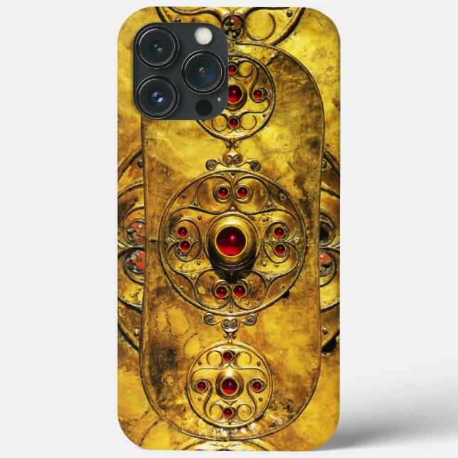 ANTIQUE CELTIC WARRIOR SHIELE WITH RUBY GEM STONES (Baksida)