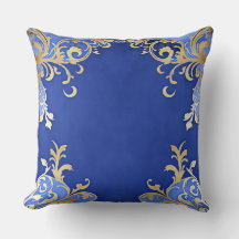 Antique Champagne Guld Filigree Royal Blue