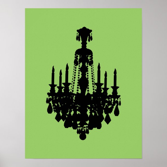 Antique Chandelier Graphic Poster (Framsidan)