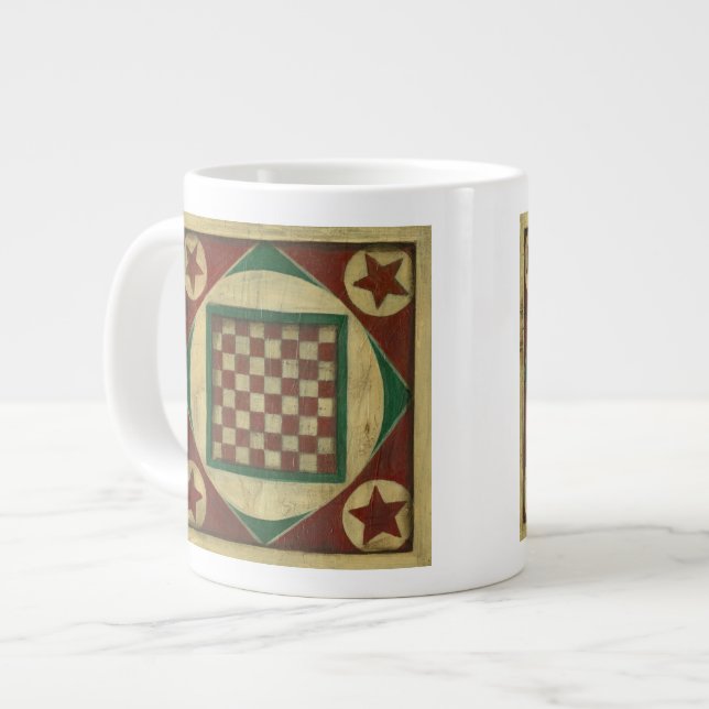 Antique Checkerboard av Ethan Harper Jumbo Mugg (Framsida vänster)