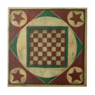 Antique Checkerboard av Ethan Harper Kakelplatta